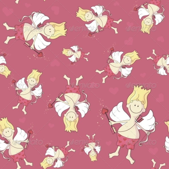 GraphicRiver Seamless Pattern with Cupid 8490902 GraphicRiver Seamless Pattern with Cupid 8490902