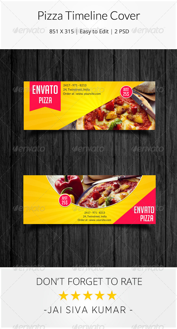 GraphicRiver Pizza Facebook Timeline Cover 8491022 GraphicRiver Pizza Facebook Timeline Cover 8491022