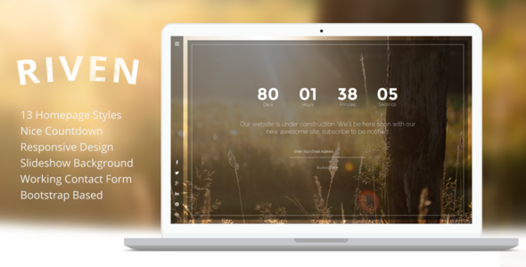 Riven - Responsive Coming Soon Template