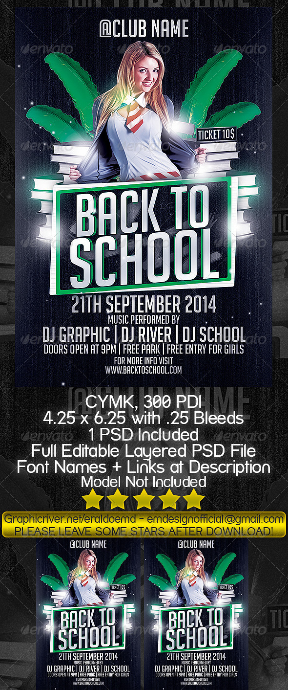 Back To School Party Flyer Back To School Party Flyer