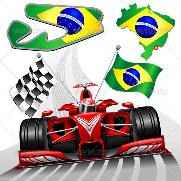 GraphicRiver Formula 1 Red Race Car GP Brazil 8492187 GraphicRiver Formula 1 Red Race Car GP Brazil 8492187