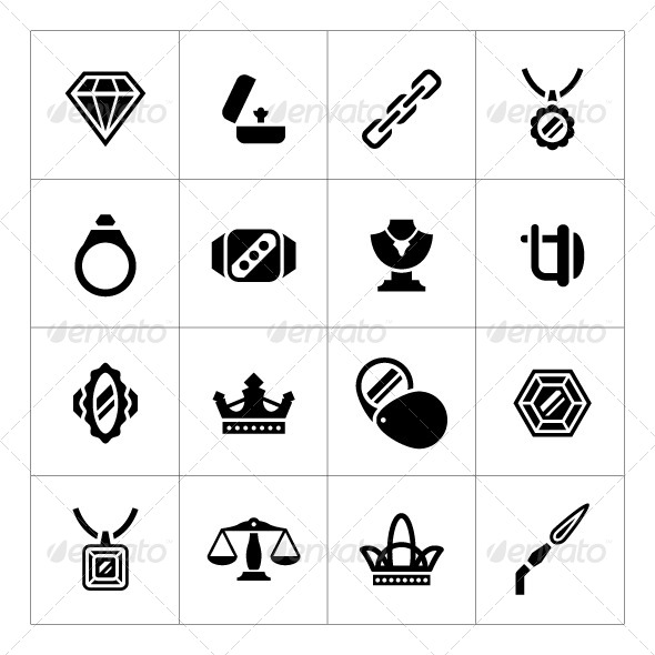 Set Icons of Jewelry (Man-made objects)