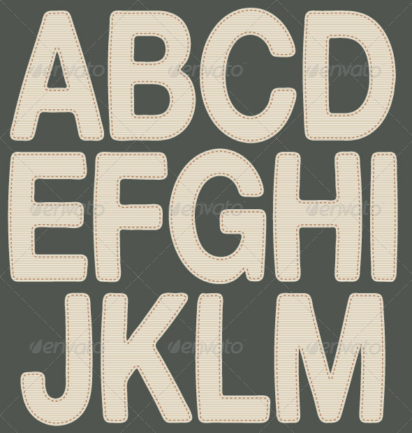 GraphicRiver Letters Made with Fabric A M 8492690 GraphicRiver Letters Made with Fabric A M 8492690