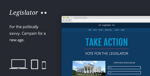 Legislator: Political Campaign Template