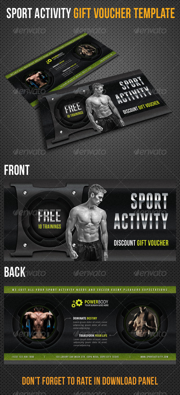 GraphicRiver Sport Activity Gift Voucher V25 8493679 GraphicRiver Sport Activity Gift Voucher V25 8493679