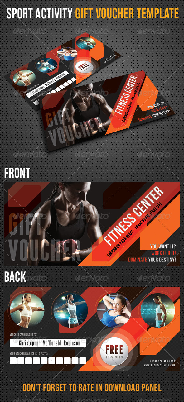 Sport Activity Gift Voucher V26 (Cards & Invites)