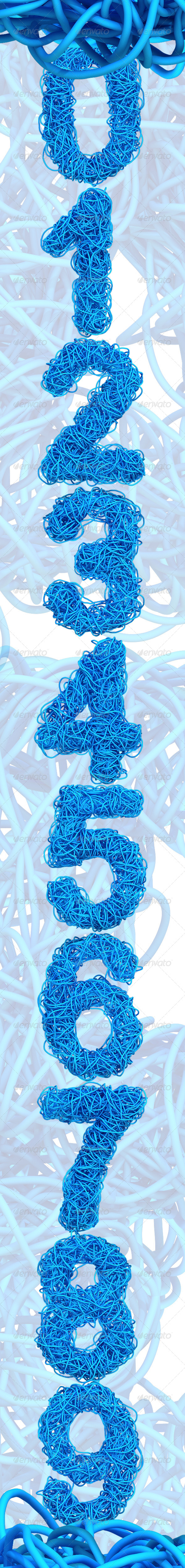 GraphicRiver Blue Cable Number 8494359 GraphicRiver Blue Cable Number 8494359