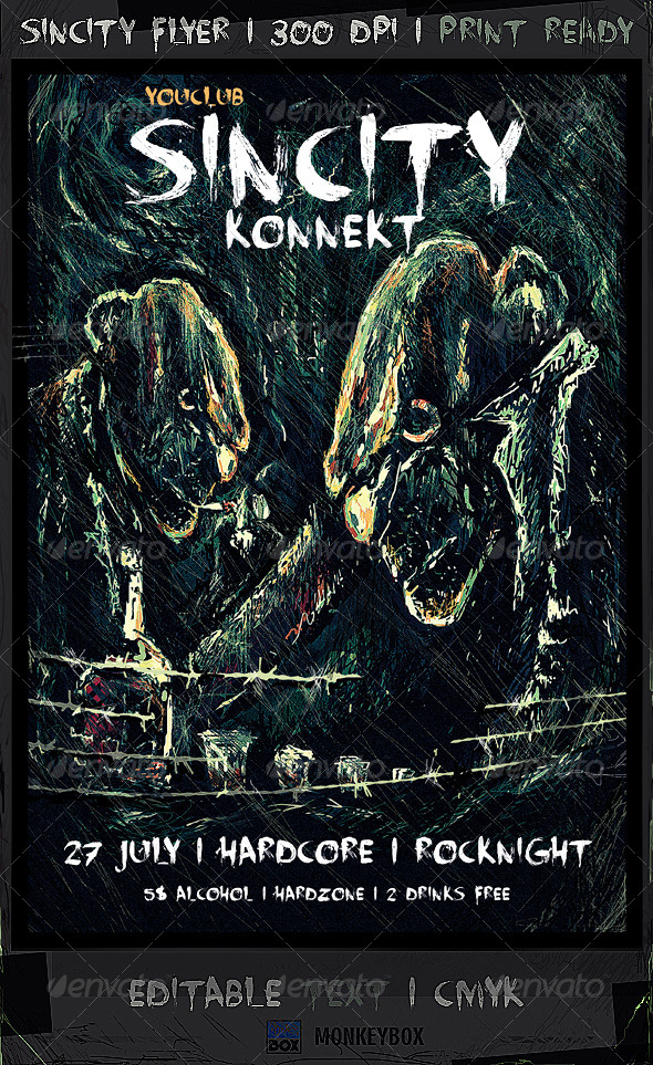 Flyer SinCity Konnekt (Events)