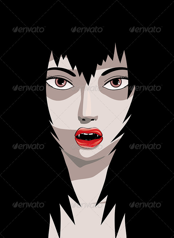 Illustration of Vampire (Halloween)