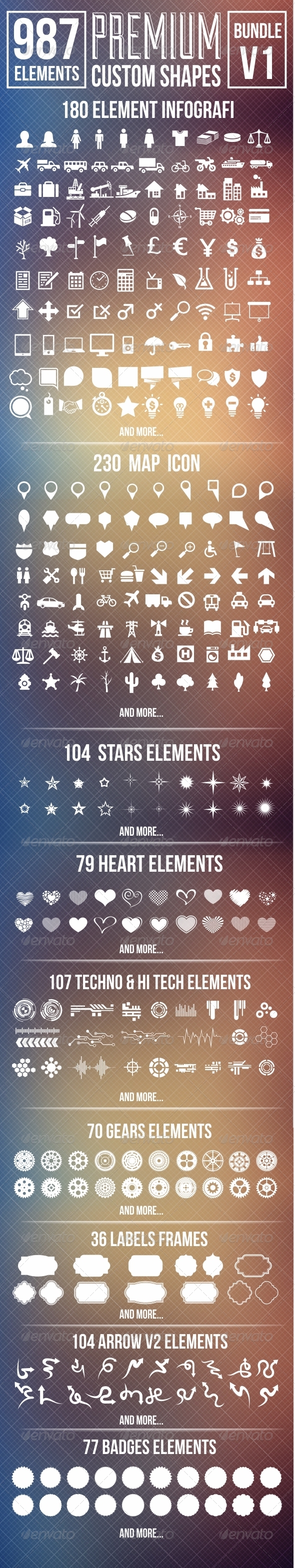 GraphicRiver Premium Custom Shapes Bundle 8494850 GraphicRiver Premium Custom Shapes Bundle 8494850