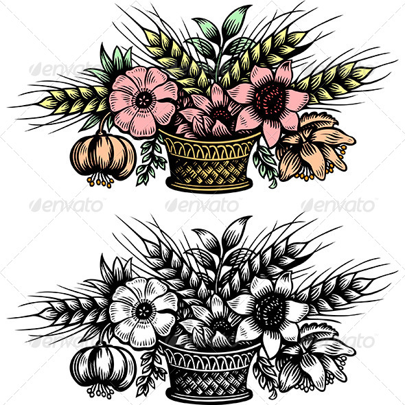GraphicRiver Flower Bouquet 8495186 GraphicRiver Flower Bouquet 8495186