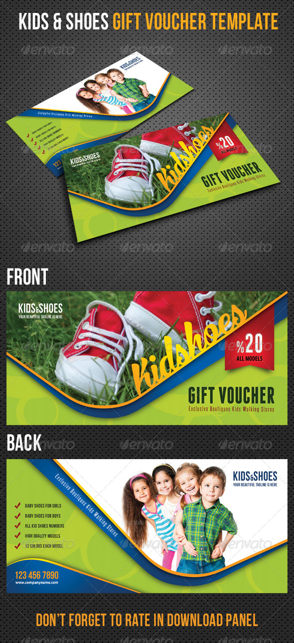 GraphicRiver Kids and Shoes Gift Voucher V27 8496070 GraphicRiver Kids and Shoes Gift Voucher V27 8496070