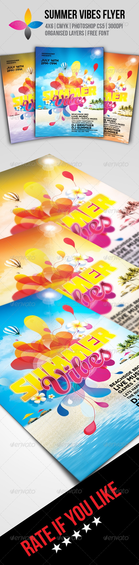 GraphicRiver Summer Vibes Flyer 8496635 GraphicRiver Summer Vibes Flyer 8496635