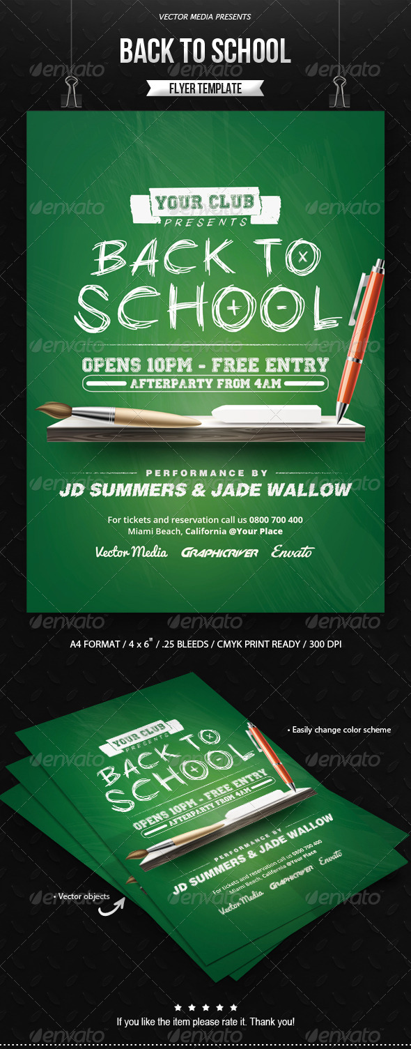 Back to School - Flyer (Clubs & Parties)