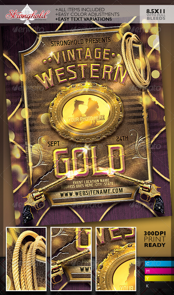 GraphicRiver Western Flyer Gold Event Template 8497996 GraphicRiver Western Flyer Gold Event Template 8497996