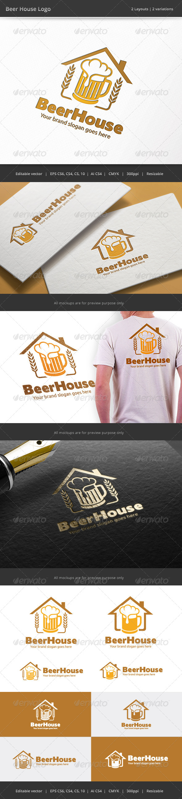 GraphicRiver Beer House Logo 8498013 GraphicRiver Beer House Logo 8498013