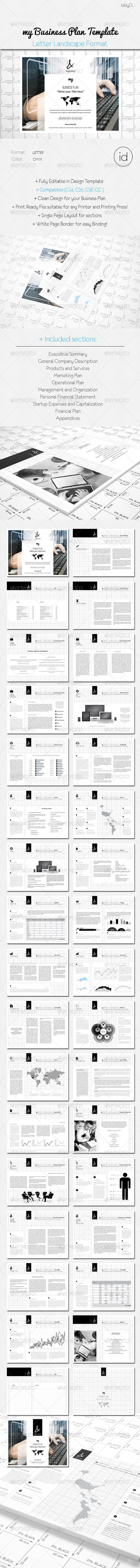 GraphicRiver My Business Plan Template Letter Landscape Forma 8498088 GraphicRiver My Business Plan Template Letter Landscape Forma 8498088