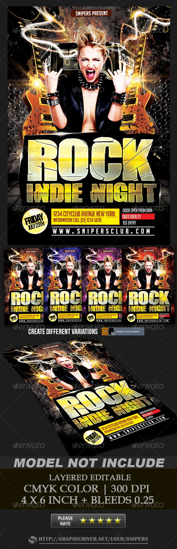 GraphicRiver Rock Indie Night 8498282 GraphicRiver Rock Indie Night 8498282