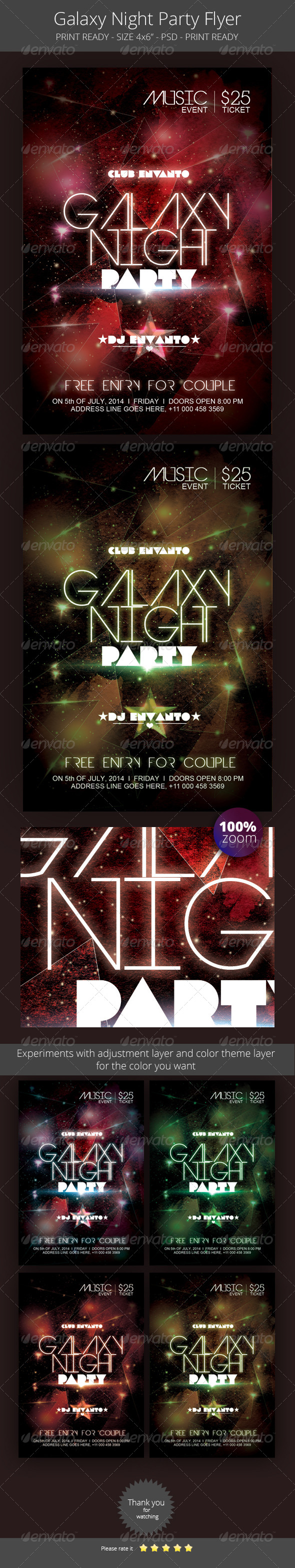 GraphicRiver Galaxy Night Party Flyer 8499666 GraphicRiver Galaxy Night Party Flyer 8499666