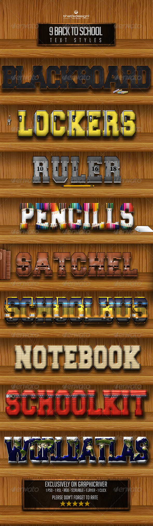 GraphicRiver 9 Back To School Text Styles 8493014 GraphicRiver 9 Back To School Text Styles 8493014