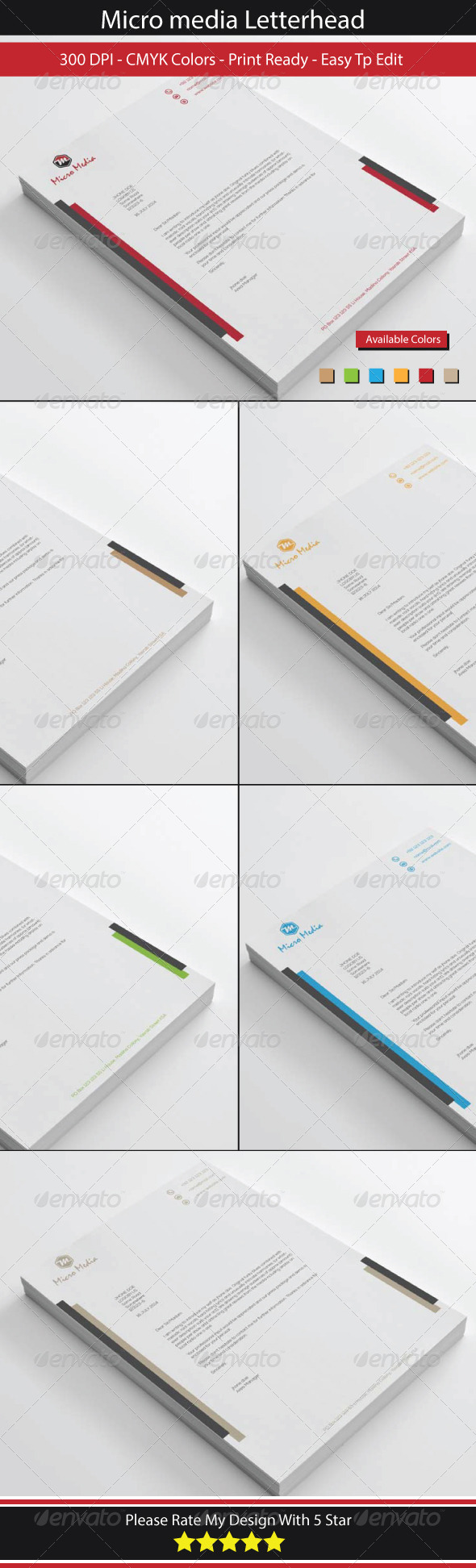 GraphicRiver Micro Design Letterhead 8500310 GraphicRiver Micro Design Letterhead 8500310