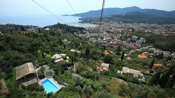 Cable Car View Over The Forest And Coastline 2 Cable Car View Over The Forest And Coastline 2