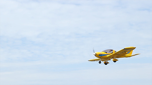 Small Plane Lands Small Plane Lands