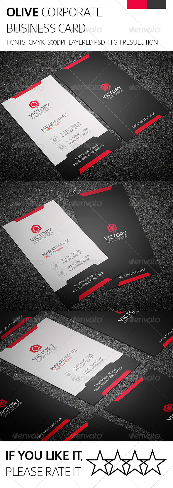 Olive & Corporate Business Card (Corporate)