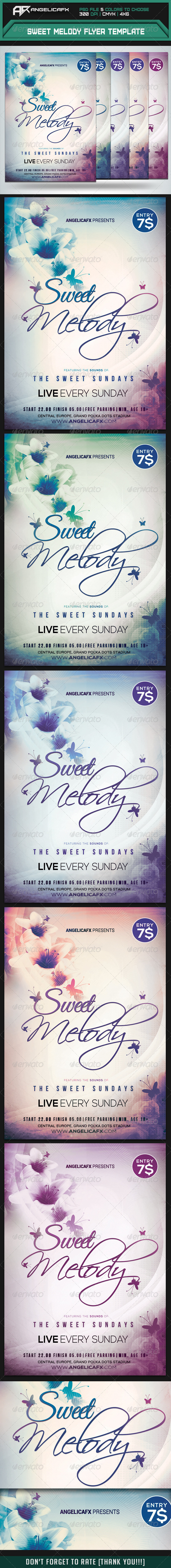 Sweet Melody Flyer Template (Flyers)