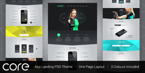 ThemeForest Core Mobile App Landing PSD Theme 8504932 ThemeForest Core Mobile App Landing PSD Theme 8504932
