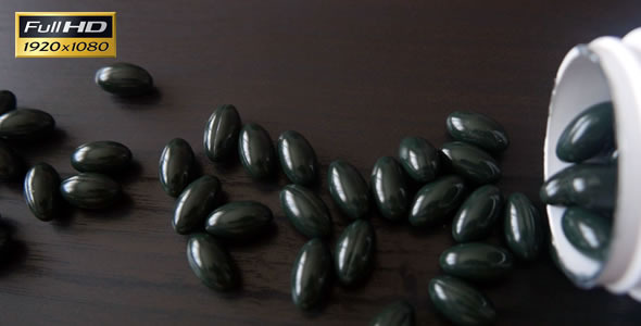 Green Pills on the Table Green Pills on the Table