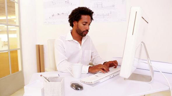 Businessman Working At His Desk 3 Businessman Working At His Desk 3