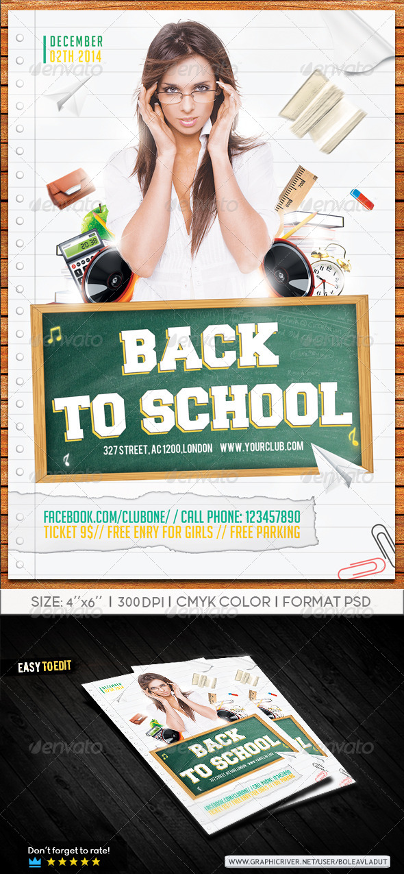 Flyer Back To School (Clubs & Parties)