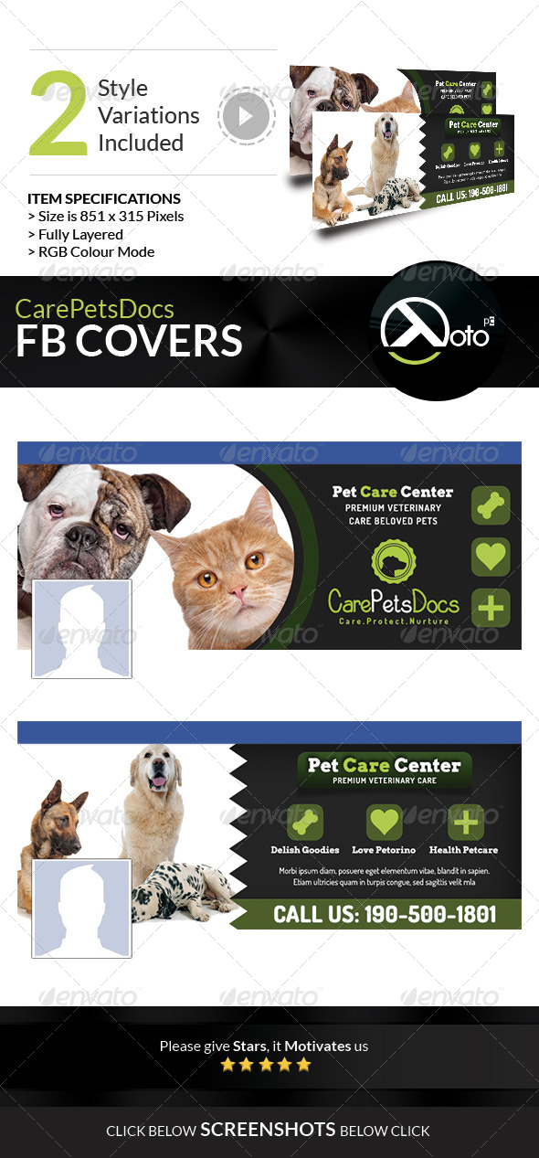 GraphicRiver Care Pets Docs FB Banners 8506695 GraphicRiver Care Pets Docs FB Banners 8506695
