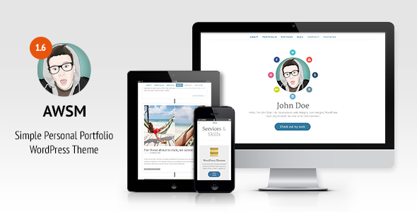 AWSM - Simple Personal Portfolio WordPress Theme