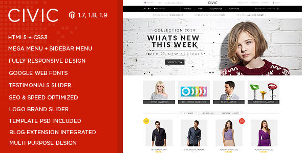 Civic - SUPER Flexible Responsive Magento Theme