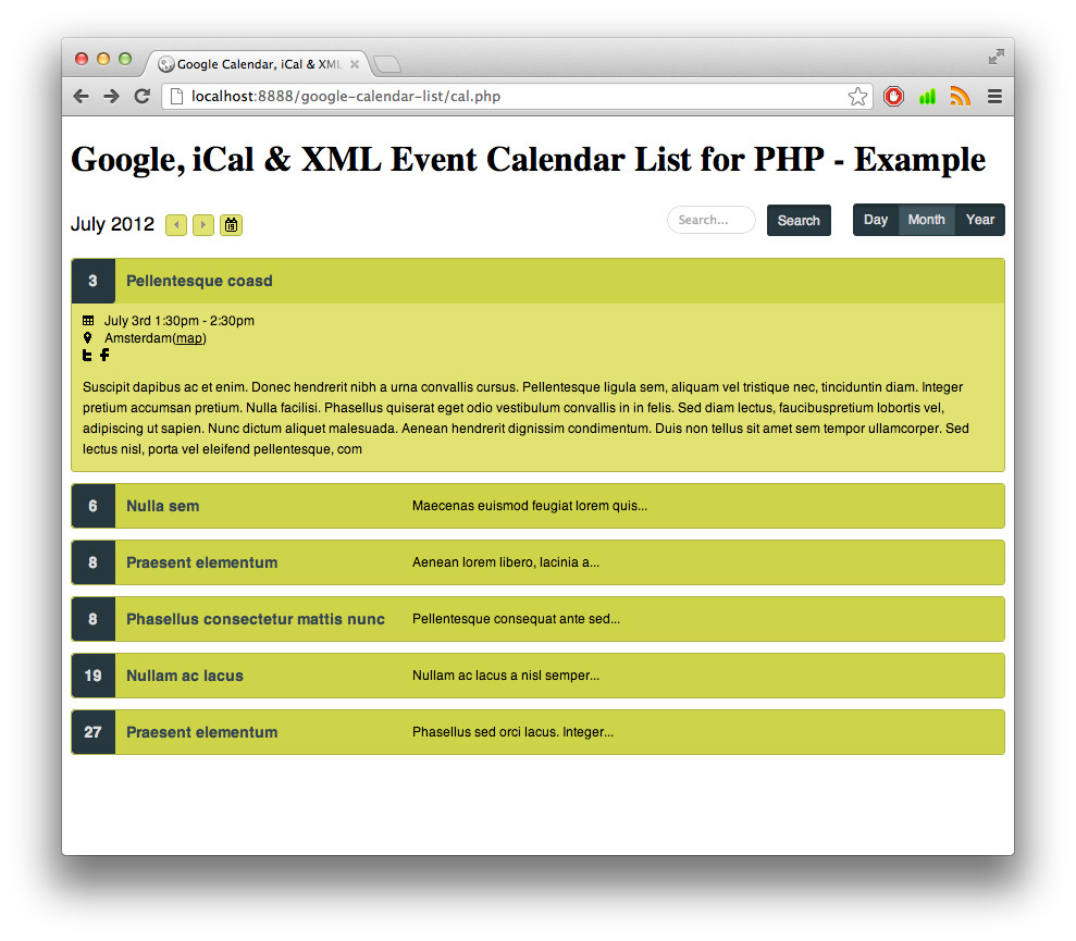 Google, iCal &amp; XML Event Calendar for Wordpress by ...