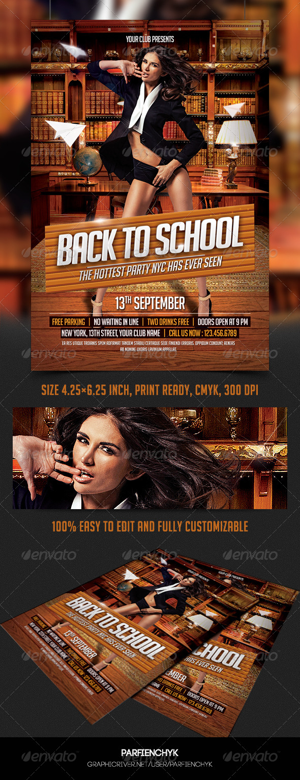GraphicRiver Back to School Party Flyer 8511203 GraphicRiver Back to School Party Flyer 8511203