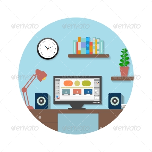 GraphicRiver Office Interior with Designer Desktop 8511288 GraphicRiver Office Interior with Designer Desktop 8511288