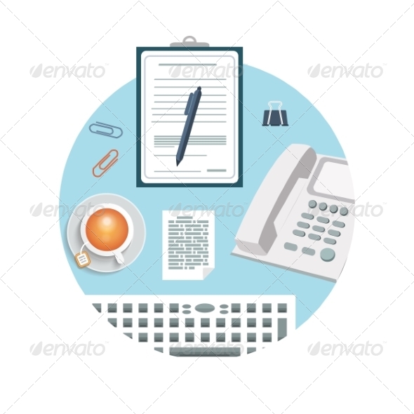 GraphicRiver Phone with Clipboard and Pencil 8511517 GraphicRiver Phone with Clipboard and Pencil 8511517