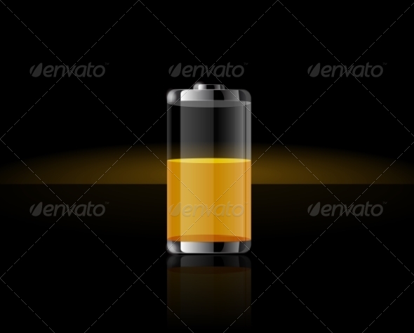 GraphicRiver Glossy Transparent Yellow Battery 8511552 GraphicRiver Glossy Transparent Yellow Battery 8511552
