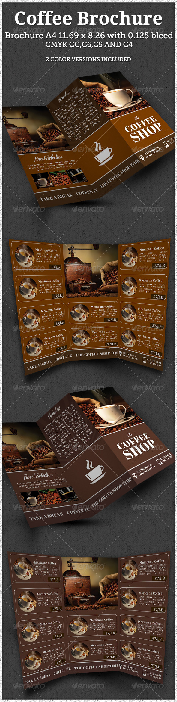 GraphicRiver Coffee Shop Brochure 8511663 GraphicRiver Coffee Shop Brochure 8511663