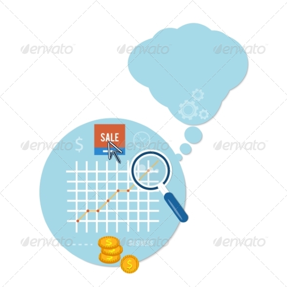 GraphicRiver Magnifying Glass and Chart 8511945 GraphicRiver Magnifying Glass and Chart 8511945