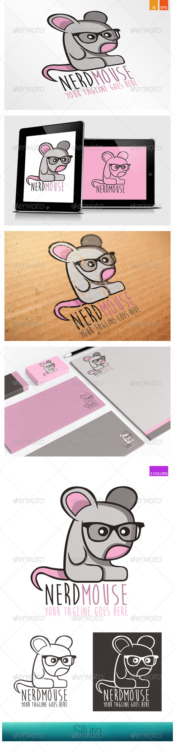 GraphicRiver Nerd Mouse Logo 8512909 GraphicRiver Nerd Mouse Logo 8512909
