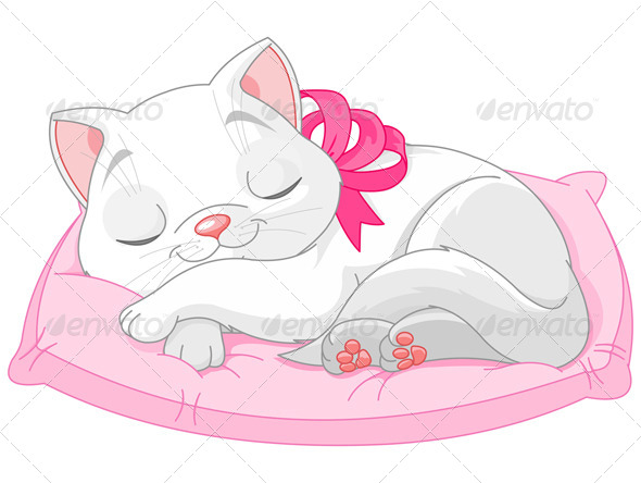 GraphicRiver Cute White Cat 8512920 GraphicRiver Cute White Cat 8512920