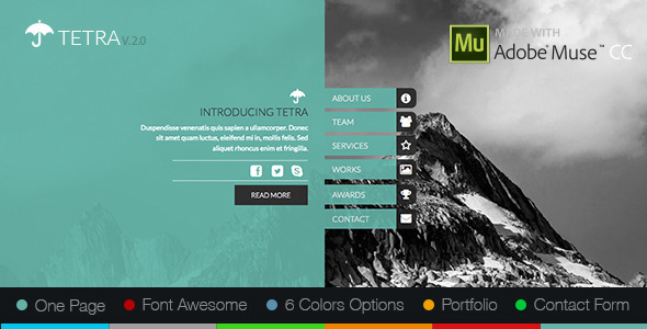 Tetra | Adobe Muse Template