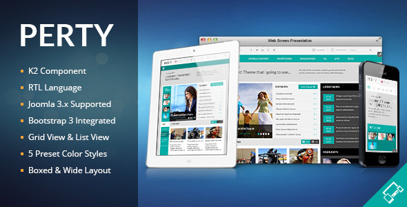 Perty - Responsive News/Magazine Joomla Template