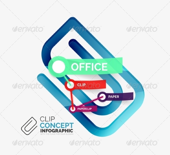 GraphicRiver Vector Office Clip Infographic Concept 8514785 GraphicRiver Vector Office Clip Infographic Concept 8514785