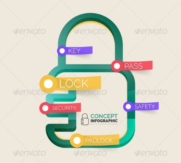 GraphicRiver Vector Lock Icon Infographic Concept 8514787 GraphicRiver Vector Lock Icon Infographic Concept 8514787