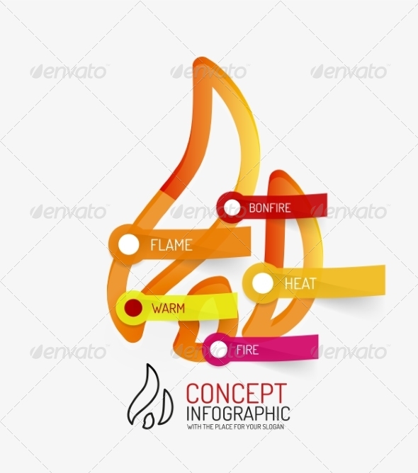 GraphicRiver Hot Bonfire Line Style Infographic Concept 8514801 GraphicRiver Hot Bonfire Line Style Infographic Concept 8514801